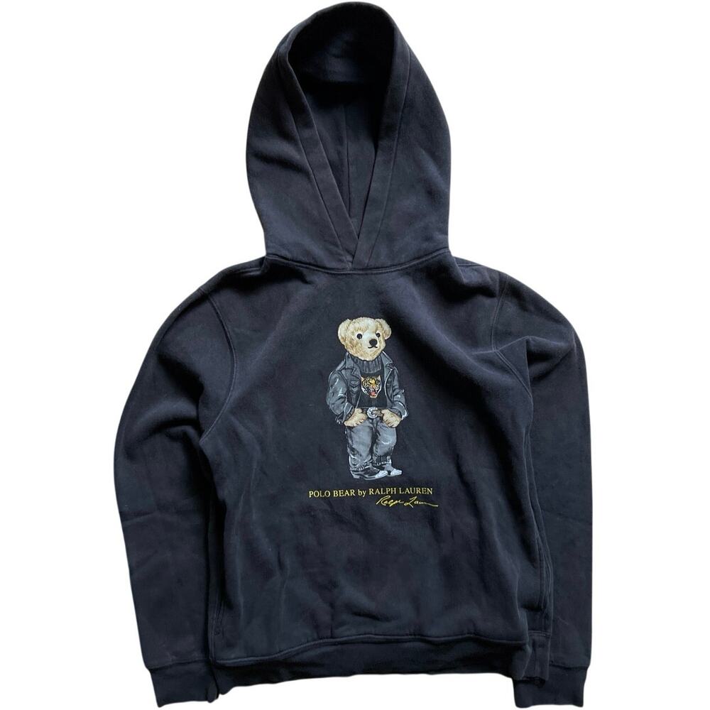 Polo Ralph Lauren Boys Polo Bear Pullover Hoodie Black Size Junior/Boys XL